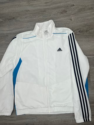 Chaqueta Adidas Blanca 3 Rayas Cremallera Track Ja