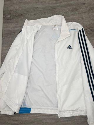 Chaqueta Adidas Blanca 3 Rayas Cremallera Track Ja