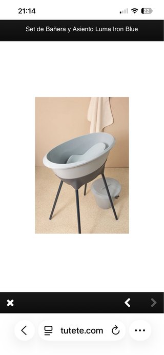 Bañera y asiento Luma color menta