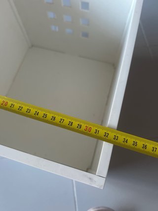 Caja de almacenaje IKEA blanca