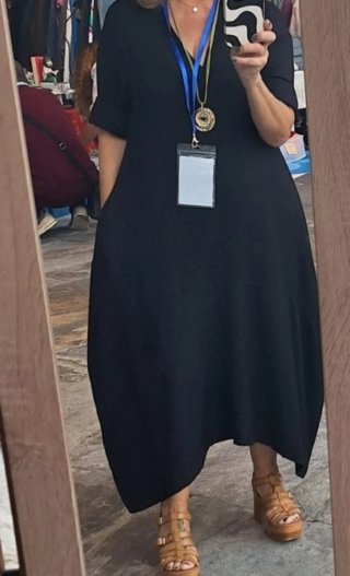 Vestido negro largo