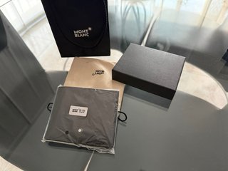 Cartera Montblanc Negra Cuero Sin Usar