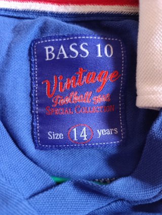 Camiseta Polo Francia Bass 10 Talla 14 Azul