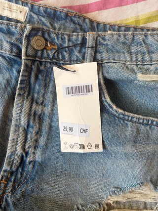 Shorts vaqueros Zara tiro alto rotos