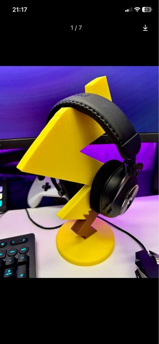 Soporte Auriculares Pikachu Amarillo