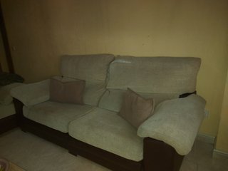2 divani 3 posti + 2 posti beige/marrone