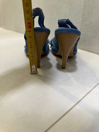 Zapatos tacón efecto vaquero talla 37