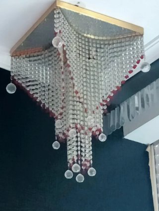 Lámpara de cristal antigua