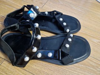Sandalias Zara T40 perlas