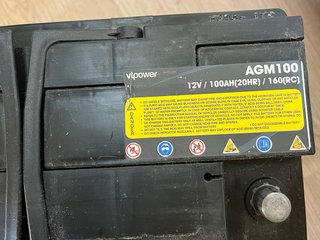 Batería Coche AGM 100Ah VTPower