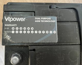 Batería Coche AGM 100Ah VTPower
