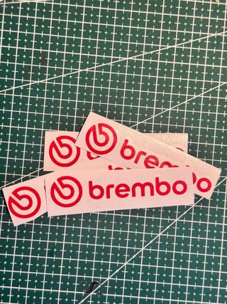 Pegatina Brembo Vinilo Rojo
