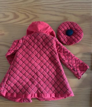 Conjunto Ropa Bebé: Abrigo, Vestido, Boina y Botas