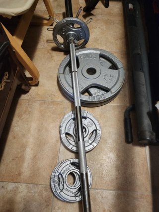 Set Olímpico Barra y Discos Marcy 140kg