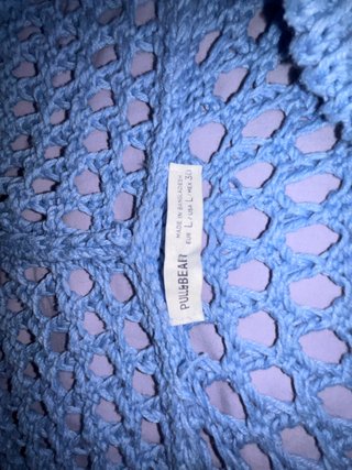 Jersey rejilla Pull & Bear celeste T.L