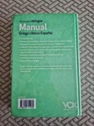 Manual griego clásico-español diccionario bilin...