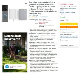 Timbre Ring con Cámara y Cargador