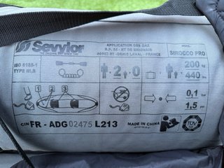 Kayak Hinchable Sevylor Sirocco 2/3 Plazas + Remos