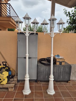 Farolas de jardín blancas (Set de 4)