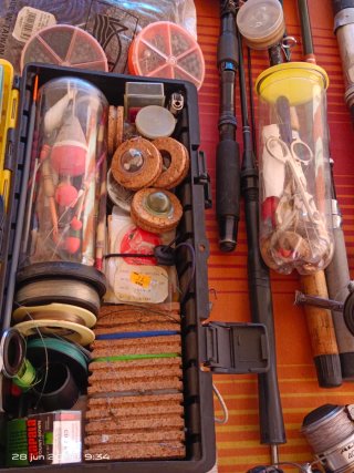 Lote pesca: cañas, carretes y accesorios