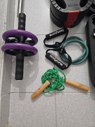 Kit Gimnasio 70kg Banco Mancuernas Pesas