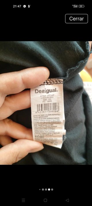 Camiseta Desigual Estampada Negra