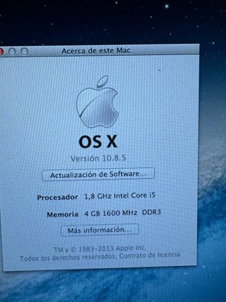 Apple MacBook Air i5 13” 128gb 4gb portatil