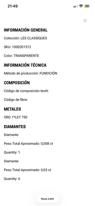 Anillo Diamantes y Oro Blanco 18kt