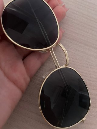 Occhiali da sole rotondi oro