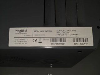 Microondas Whirlpool MCP347 Chef Plus