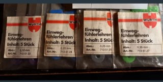 Galgas reglaje valvulas Wurth