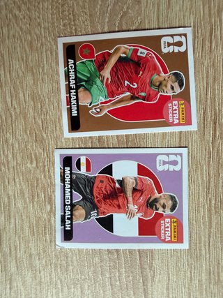 Cromos Panini Extra - Hakimi y Salah