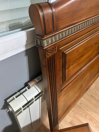 cabecero, mesillas y  espejo madera maziza