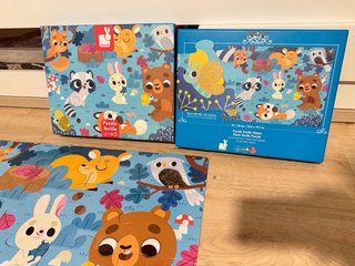 Puzzle Hanod animales bosque 2-4 años sensorial