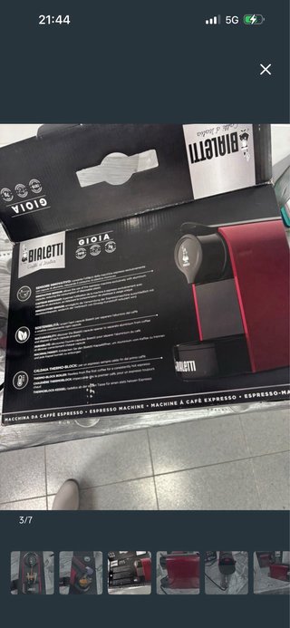 Cafetera Cápsulas Bialetti Negra y Burdeos