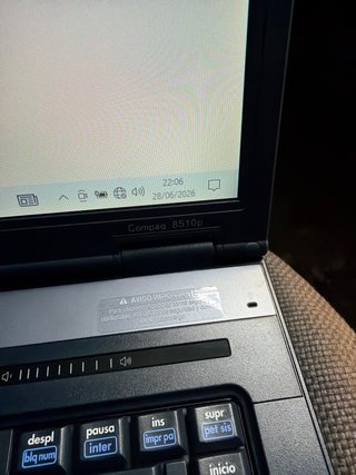Portátil HP 8510P con Windows 10