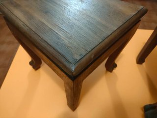 2 Tavolini angolari in legno anni '50