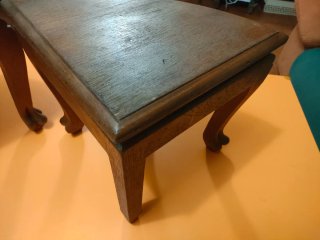 2 Tavolini angolari in legno anni '50