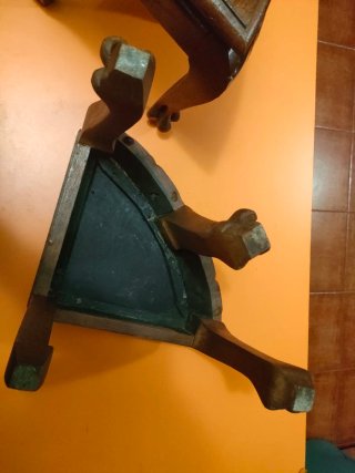 2 Tavolini angolari in legno anni '50