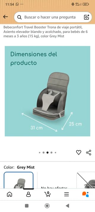 Trona Bebeconfort Travel Booster Gris