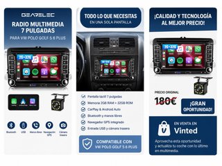 Radio Multimedia 7 VW Polo Golf 5 6 Plus