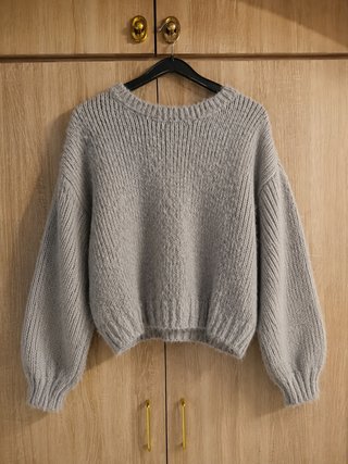 Jersey punto gris oversize suave Talla M