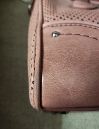 Bolso Bimba y Lola rosa perforado