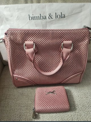 Bolso Bimba y Lola rosa perforado