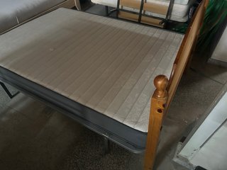 Cama Matrimonio 135x190 Metal y Madera