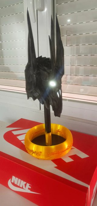 Busto Casco de Sauron y Anillo Poder 3D
