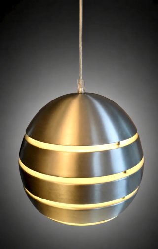Lámpara colgante Space Age aluminio cepillado