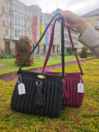 Bolso Crochet Negro Hecho a Mano