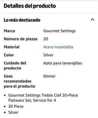 CUBIERTOS TREBLE CLEF — Gourmet Settings / Nautica