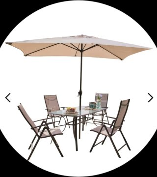 Mesa de exterior Malaga con 4 sillas